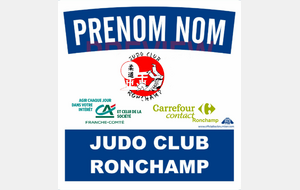 Dossards avec sponsors (réservé judokas de Ronchamp)