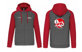 SWEAT ZIPÉ Adulte à capuche bicolore